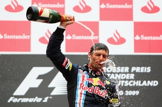 Illustration for article titled Mark Webber Celebrating His Maiden Formula One Victory